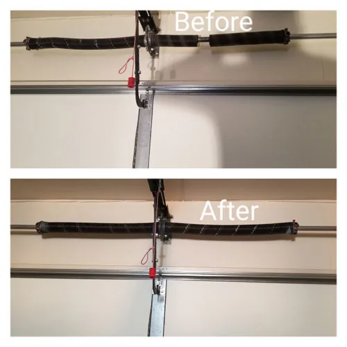 Broken Spring Repair — Catalystx LLC garage door before and after